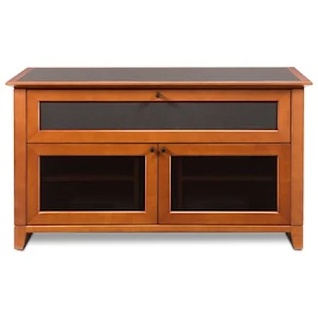 Tall Media Cabinet with Drop-Front Drawer